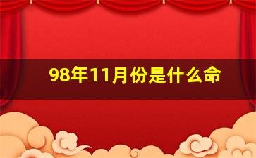 98年11月份是什么命