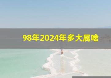 98年2024年多大属啥