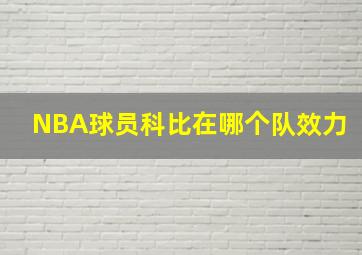 NBA球员科比在哪个队效力