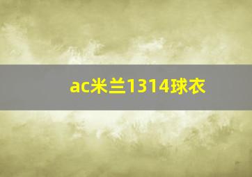 ac米兰1314球衣