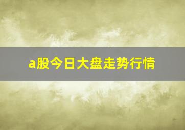 a股今日大盘走势行情