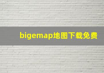 bigemap地图下载免费