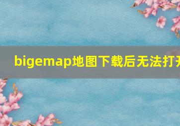 bigemap地图下载后无法打开