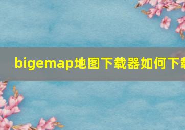 bigemap地图下载器如何下载