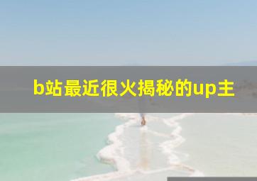 b站最近很火揭秘的up主