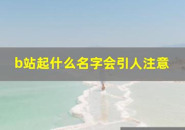 b站起什么名字会引人注意