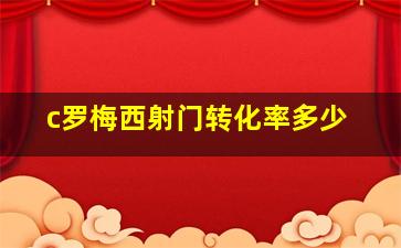 c罗梅西射门转化率多少