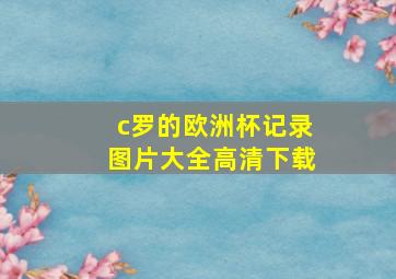 c罗的欧洲杯记录图片大全高清下载