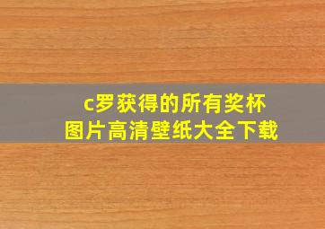 c罗获得的所有奖杯图片高清壁纸大全下载