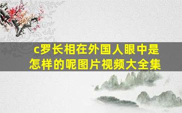 c罗长相在外国人眼中是怎样的呢图片视频大全集