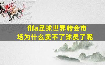 fifa足球世界转会市场为什么卖不了球员了呢