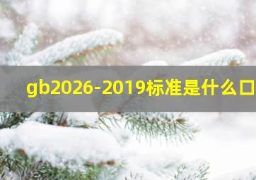 gb2026-2019标准是什么口罩