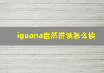 iguana自然拼读怎么读