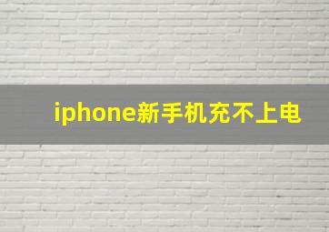 iphone新手机充不上电