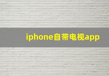 iphone自带电视app