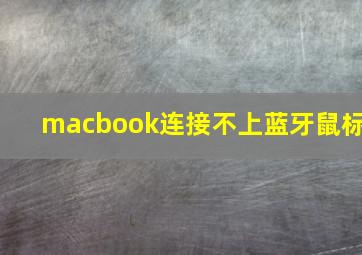 macbook连接不上蓝牙鼠标