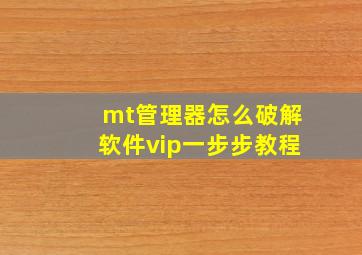 mt管理器怎么破解软件vip一步步教程