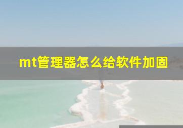 mt管理器怎么给软件加固