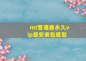 mt管理器永久vip版安装包提取