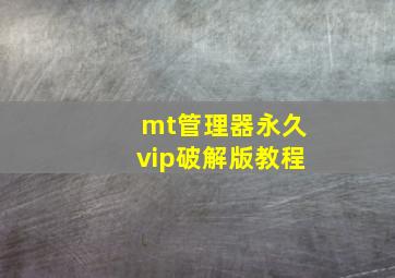 mt管理器永久vip破解版教程