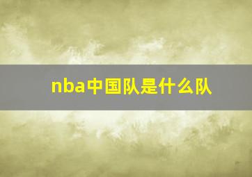 nba中国队是什么队