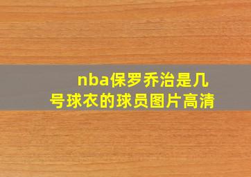 nba保罗乔治是几号球衣的球员图片高清