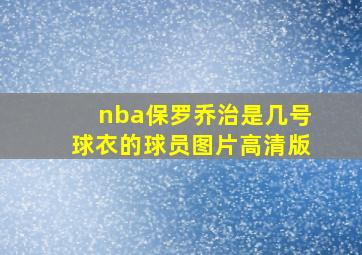 nba保罗乔治是几号球衣的球员图片高清版