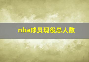 nba球员现役总人数