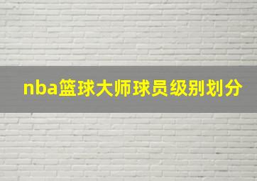 nba篮球大师球员级别划分