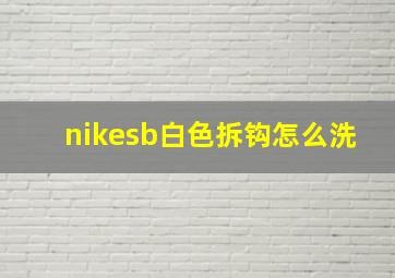 nikesb白色拆钩怎么洗