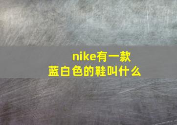 nike有一款蓝白色的鞋叫什么