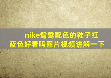 nike鸳鸯配色的鞋子红蓝色好看吗图片视频讲解一下