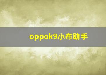 oppok9小布助手