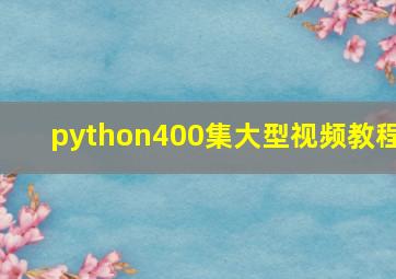 python400集大型视频教程