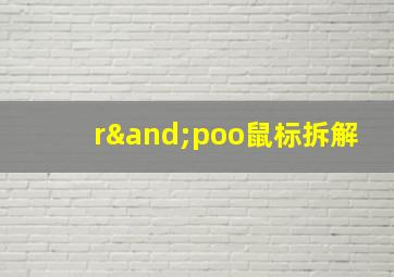 r∧poo鼠标拆解