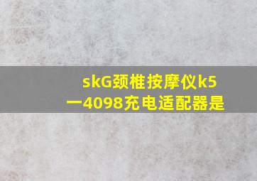 skG颈椎按摩仪k5一4098充电适配器是