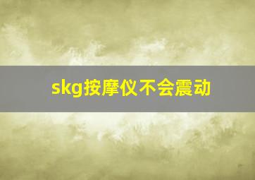 skg按摩仪不会震动