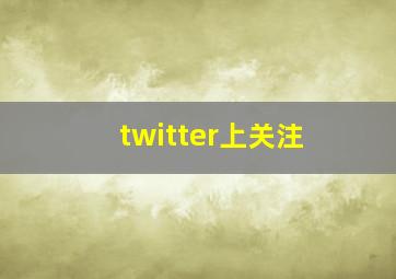 twitter上关注