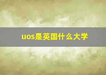 uos是英国什么大学