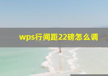 wps行间距22磅怎么调