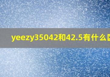 yeezy35042和42.5有什么区别