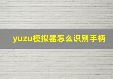 yuzu模拟器怎么识别手柄