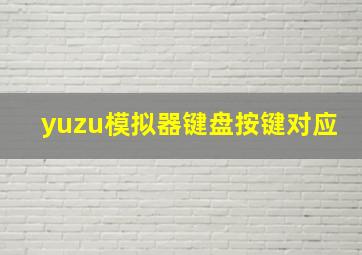 yuzu模拟器键盘按键对应