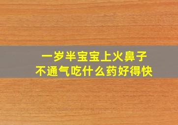 一岁半宝宝上火鼻子不通气吃什么药好得快