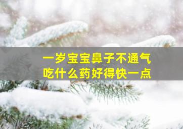 一岁宝宝鼻子不通气吃什么药好得快一点