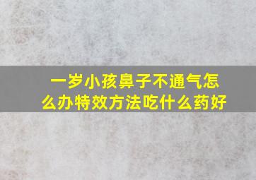 一岁小孩鼻子不通气怎么办特效方法吃什么药好