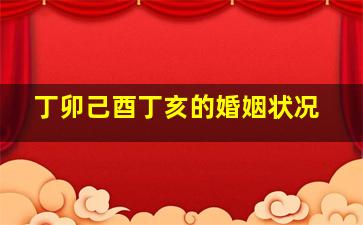 丁卯己酉丁亥的婚姻状况