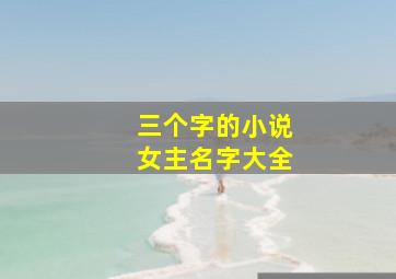 三个字的小说女主名字大全