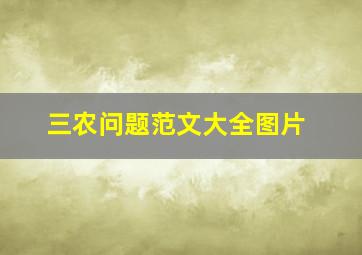 三农问题范文大全图片