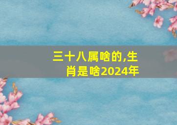 三十八属啥的,生肖是啥2024年